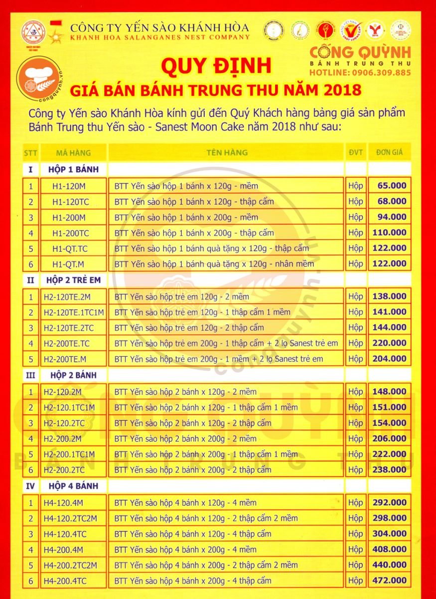 banh trung thu yen sao khanh hoa 2018