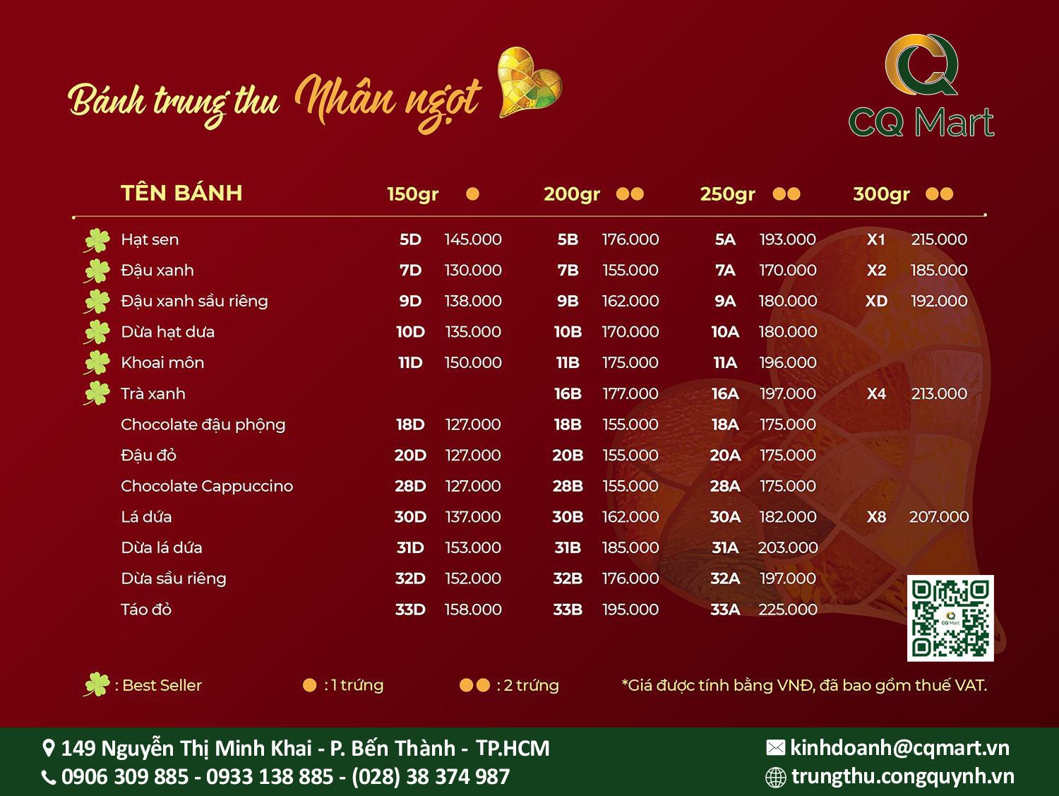 bang-gia-banh-givral-nhan-ngot