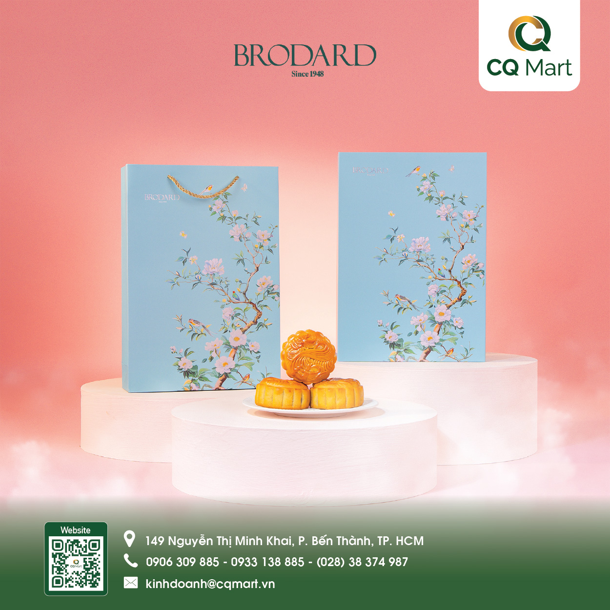 Bánh Trung Thu Brodard 2026 Hộp 6 Bánh - Cát Tường