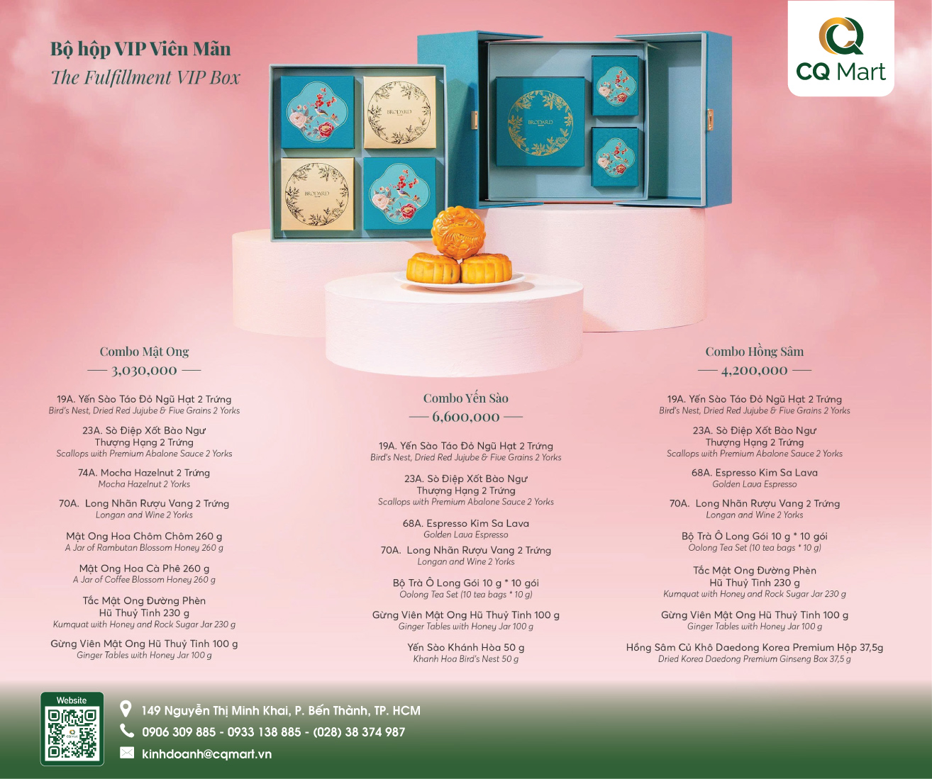 Bánh Trung Thu Brodard - Hộp VIP Viên Mãn (Mật Ong)