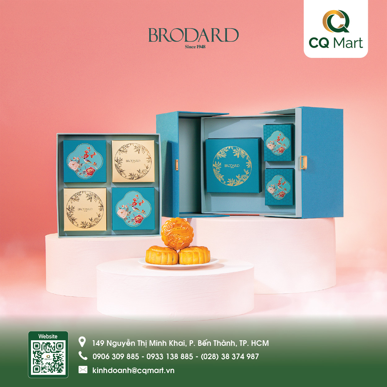 Bánh Trung Thu Brodard - Hộp VIP Viên Mãn (Yến Sào)