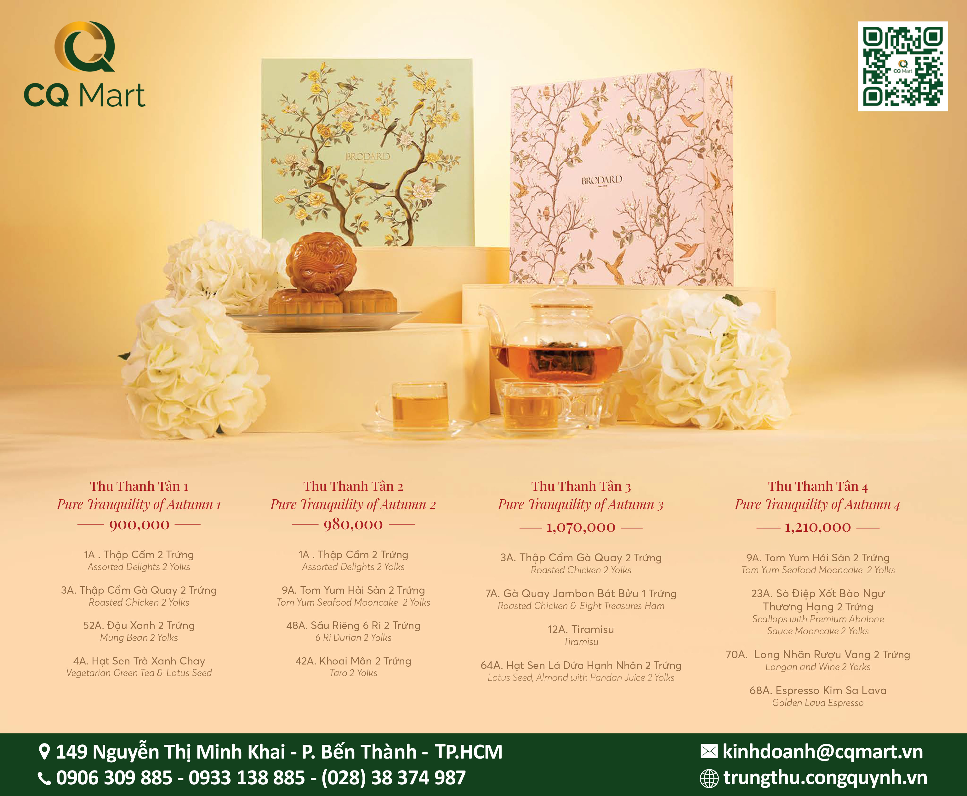 Bánh Trung Thu Brodard Thu Thanh Tân - Hộp 4 bánh