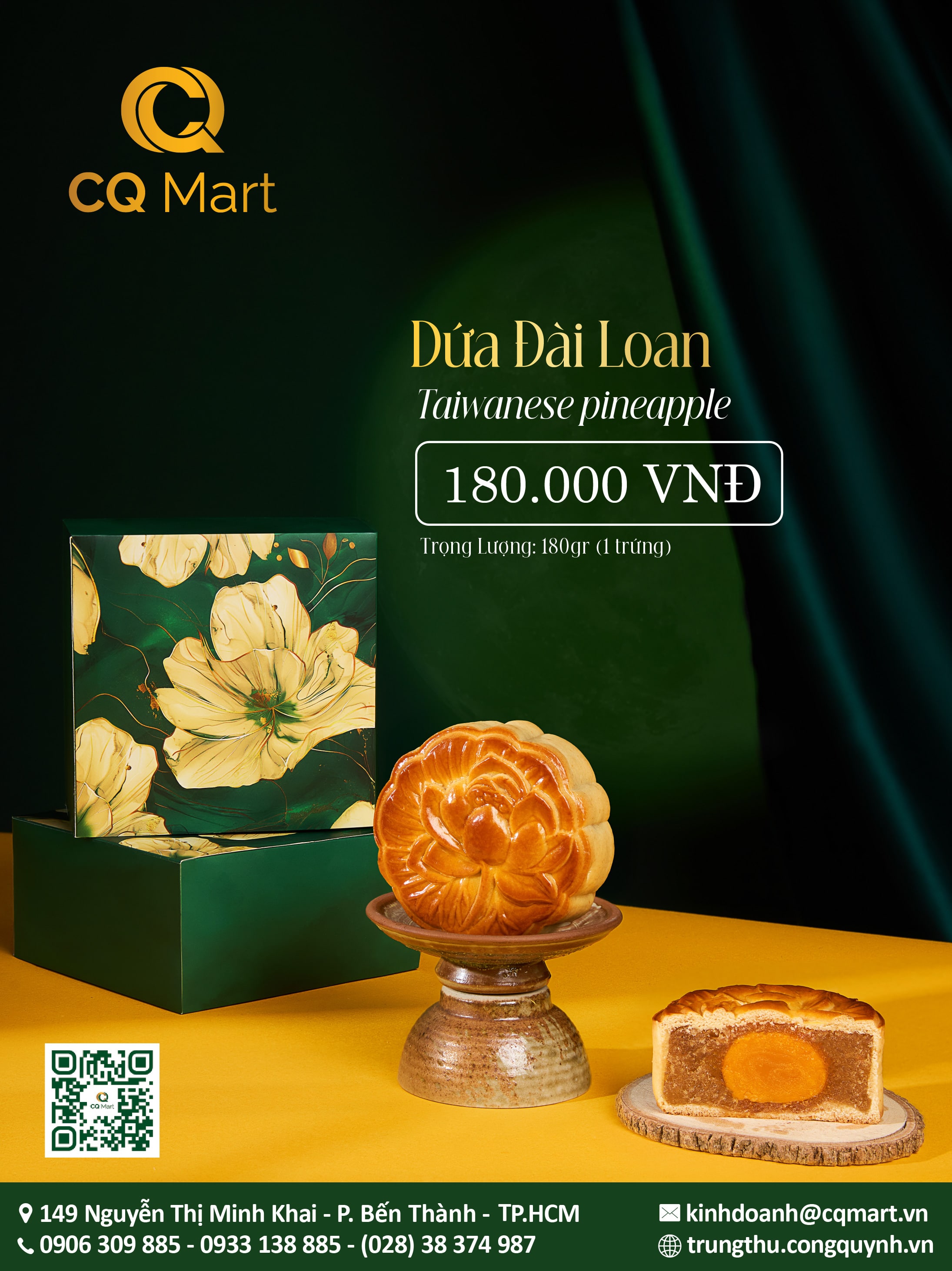 Bánh trung thu CQ Mart Signature Dứa Đài Loan