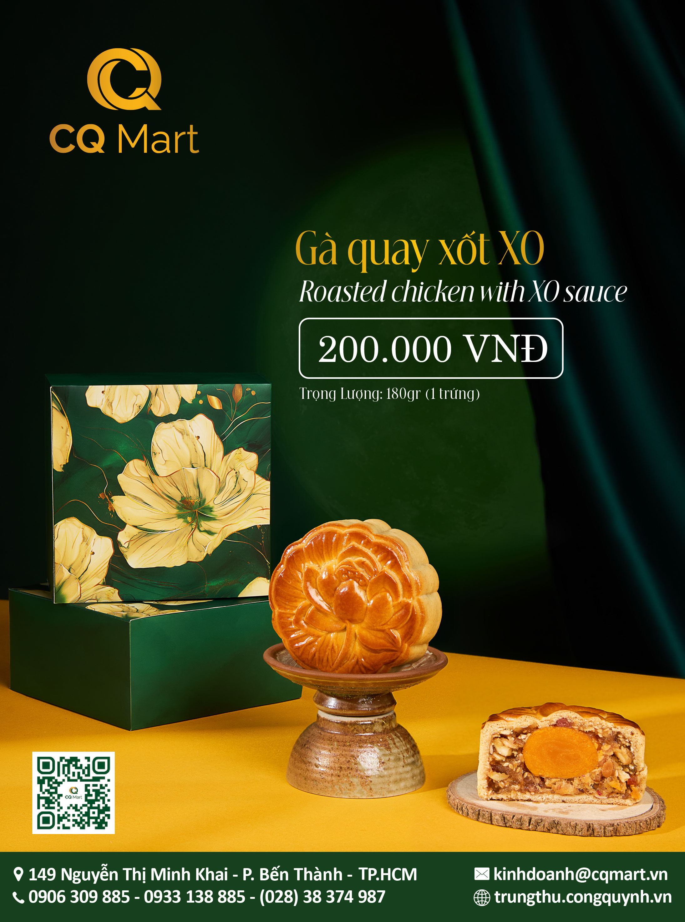 Bánh trung thu CQ Mart Signature Gà Quay Sốt X.O