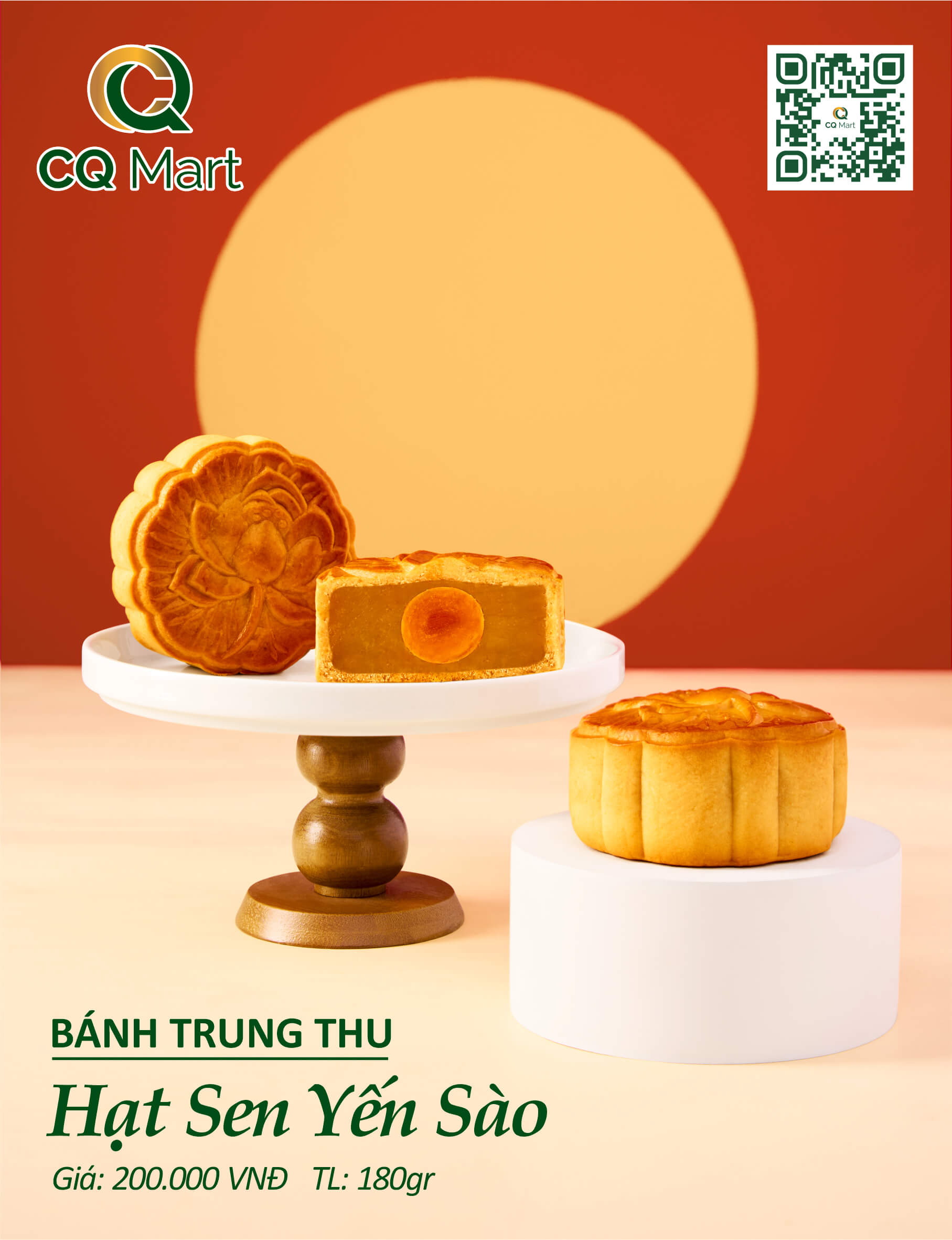 Bánh trung thu CQ Mart Signature Hạt Sen Yến Sào