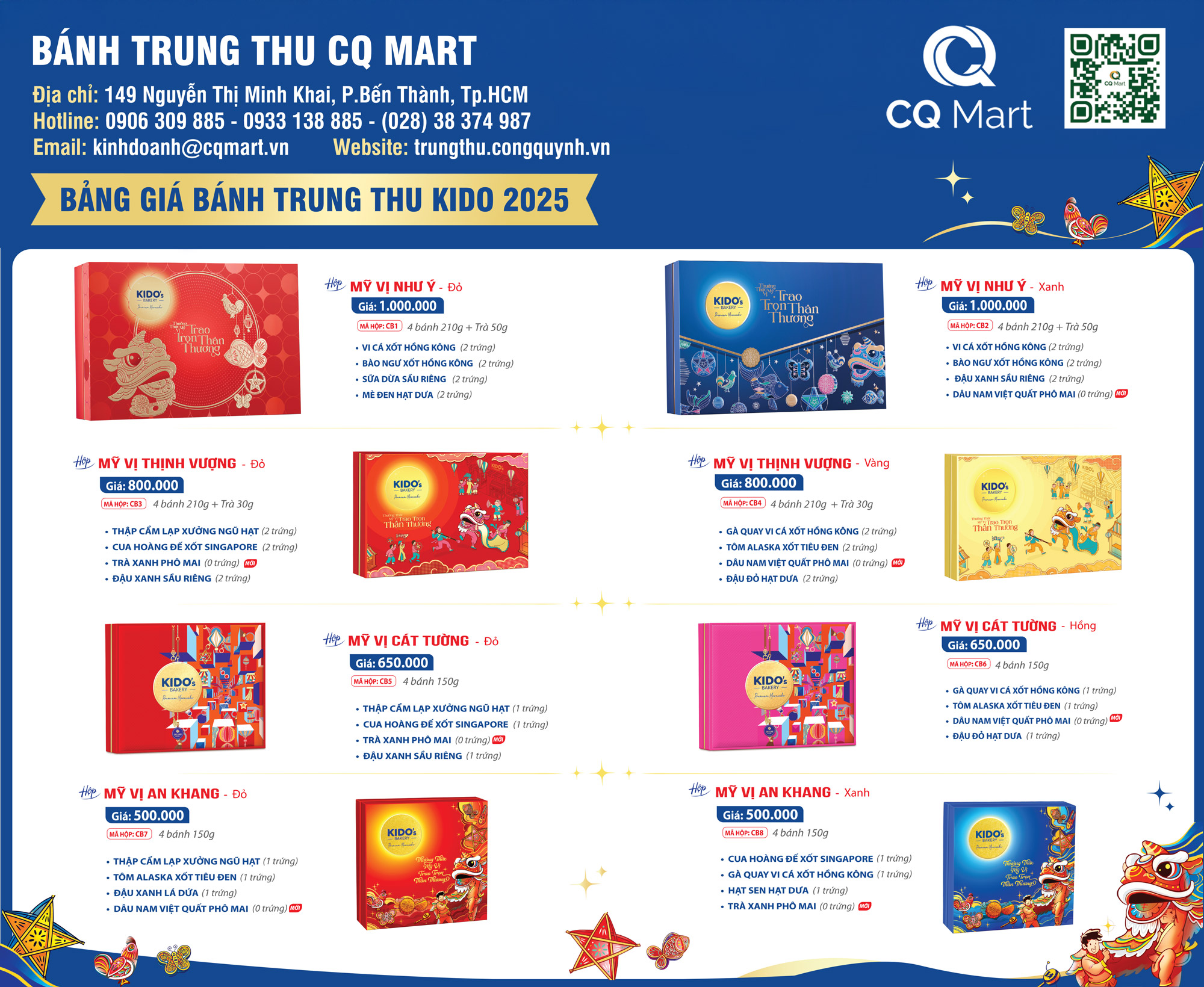 Bánh trung thu Kido - Mỹ Vị Cát Tường Đỏ