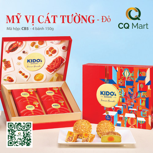 Bánh trung thu Kido - Mỹ Vị Cát Tường Đỏ