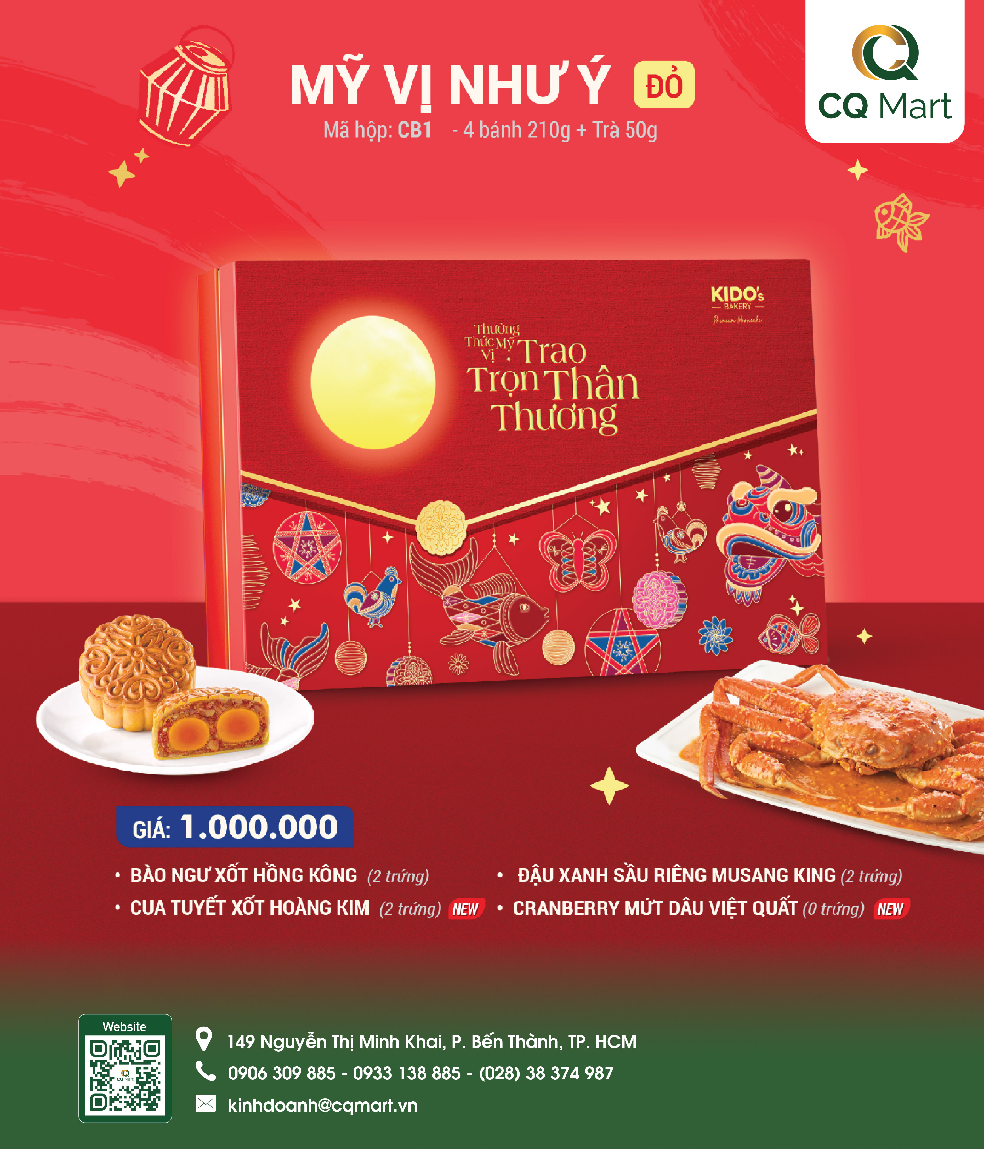 Bánh trung thu Kido - Mỹ Vị Như Ý Đỏ