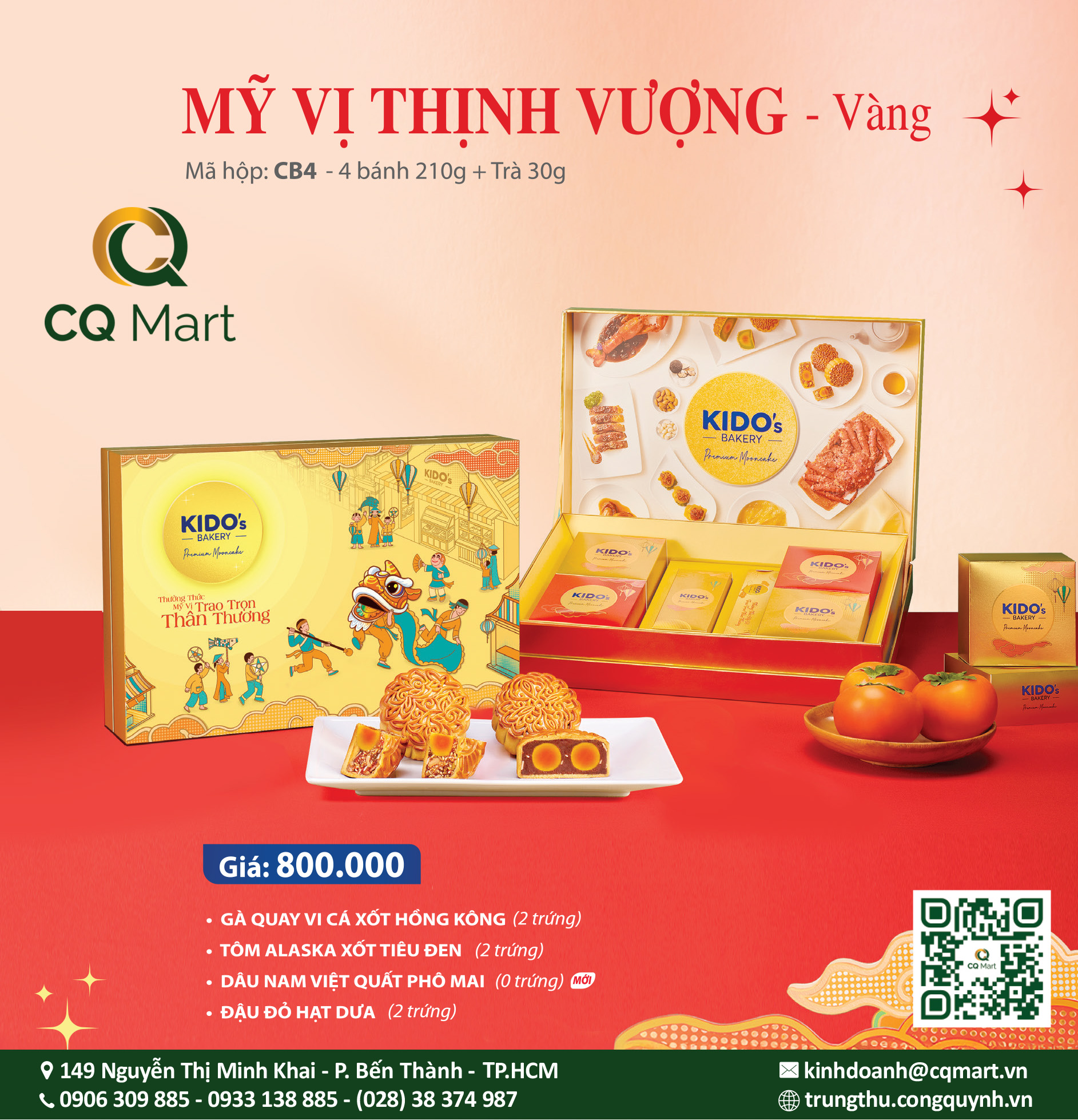 Bánh trung thu Kido - Mỹ Vị Thịnh Vượng Vàng