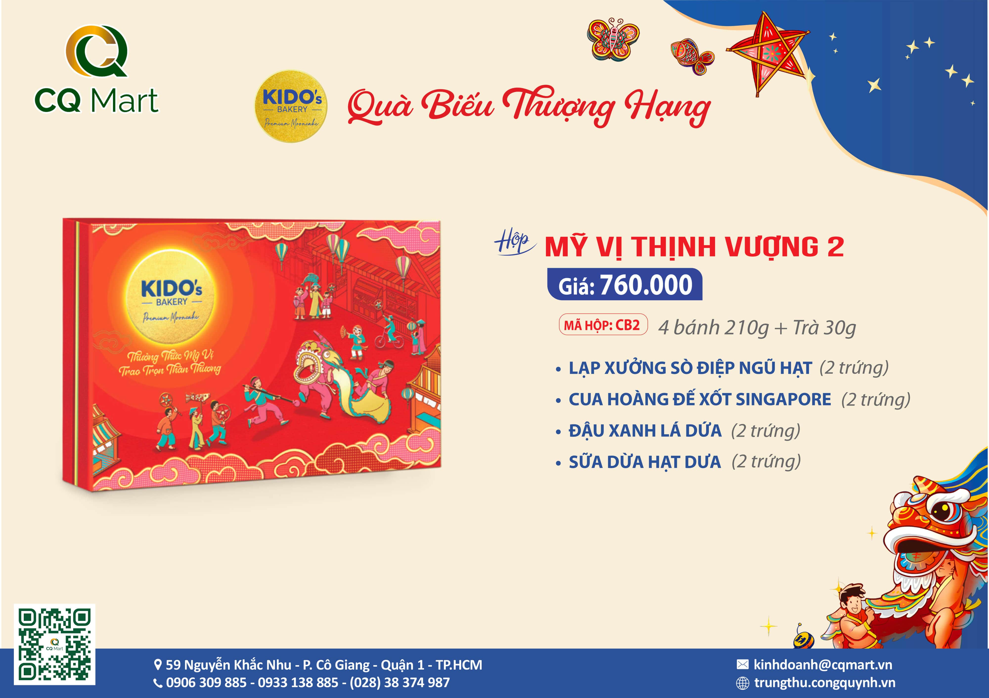 Bánh trung thu Kido - Mỹ Vị Thịnh Vượng 2