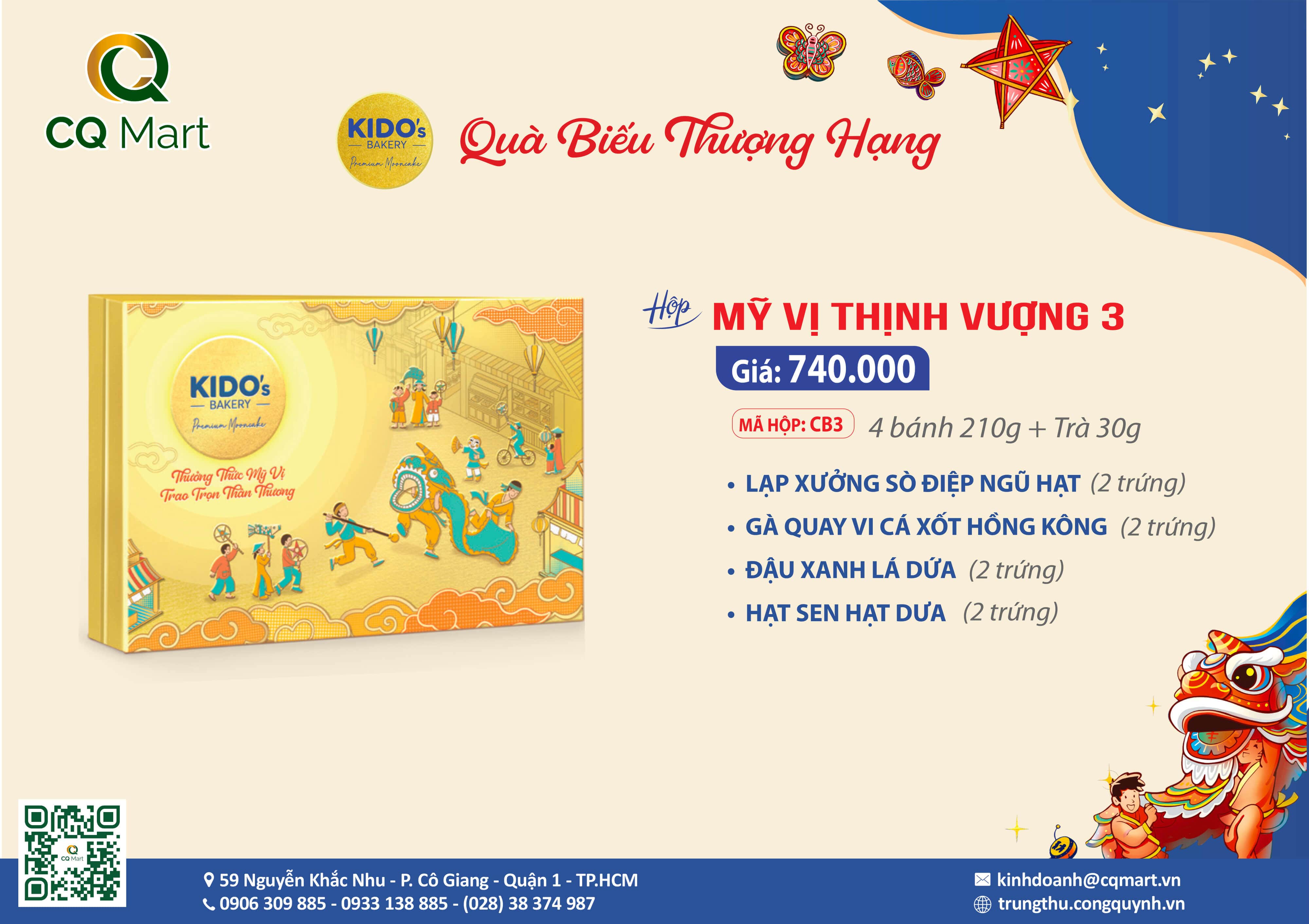 Bánh trung thu Kido - Mỹ Vị Thịnh Vượng 3