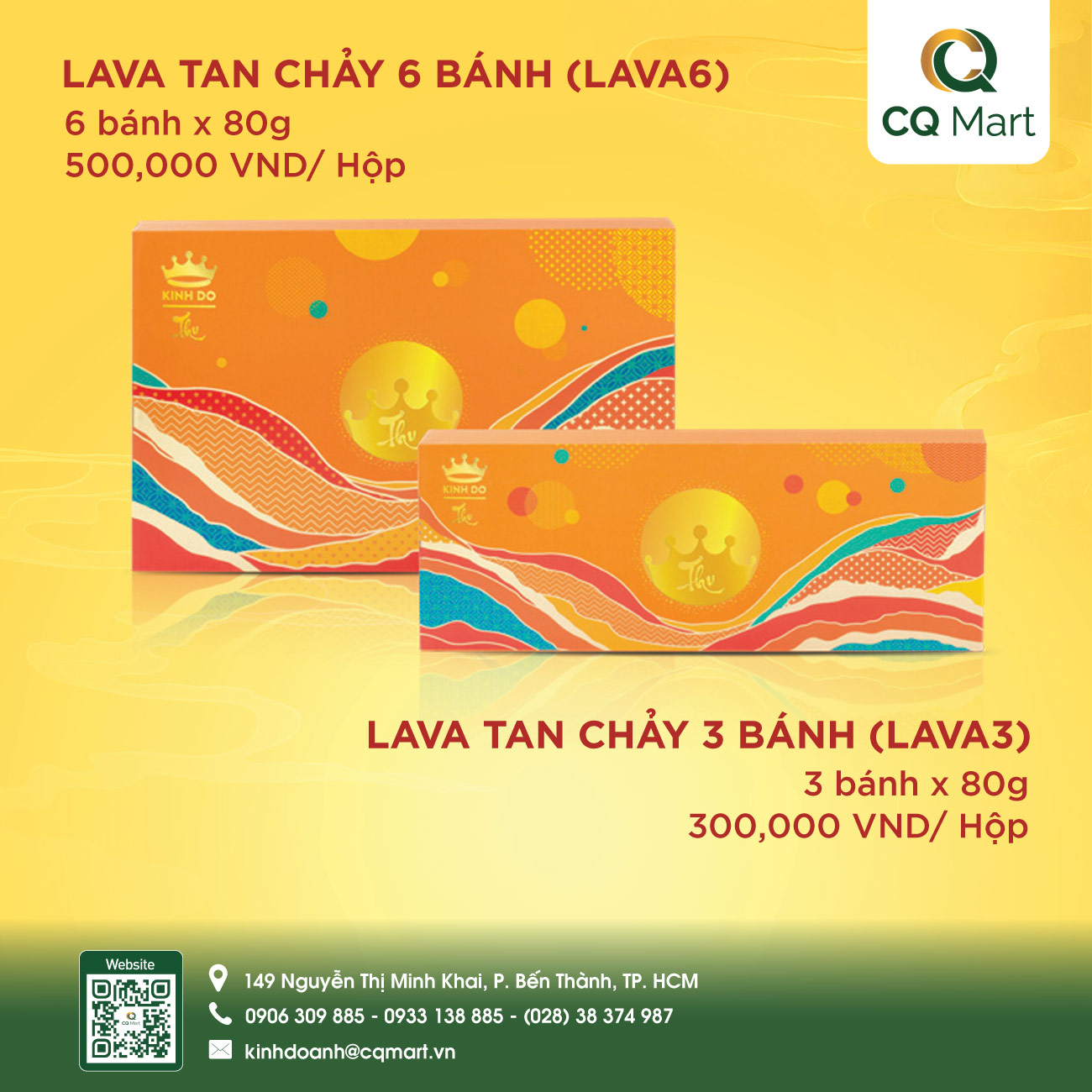 Bánh trung thu Kinh Đô - Hộp Lava Tan Chảy 3 bánh