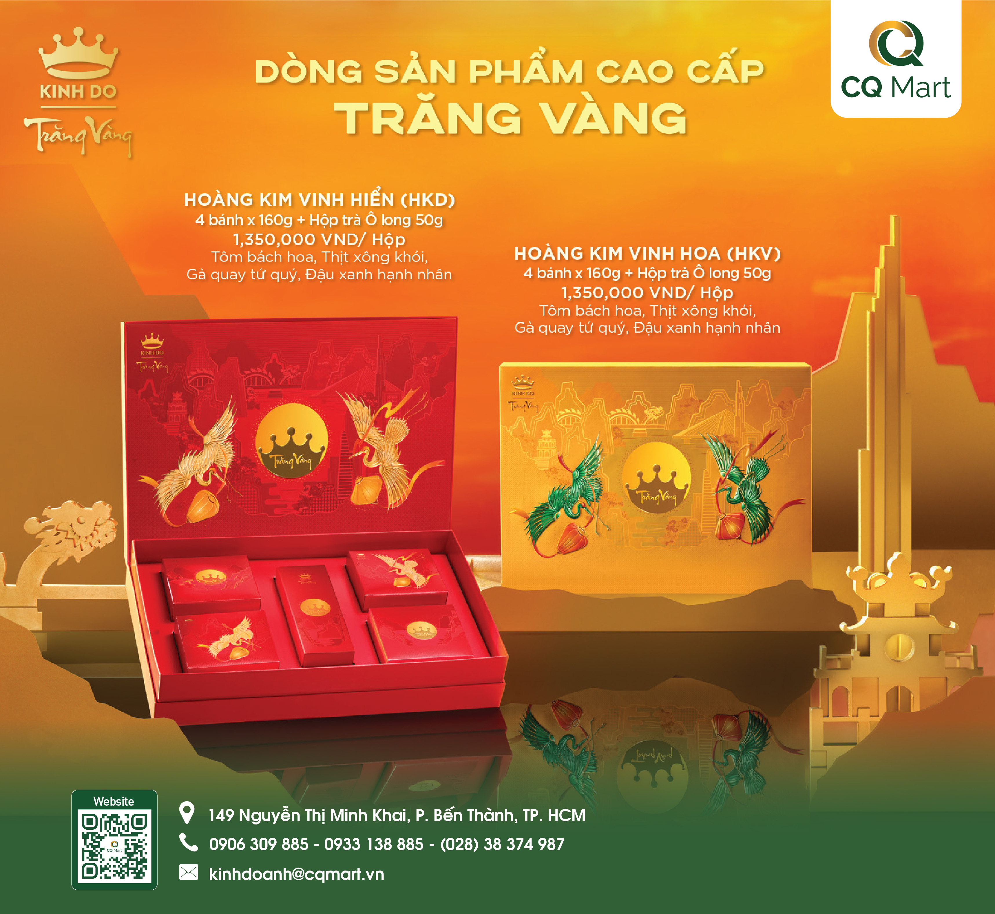 Bánh Trung Thu Kinh Đô - Hộp Hoàng Kim Vinh Hiển