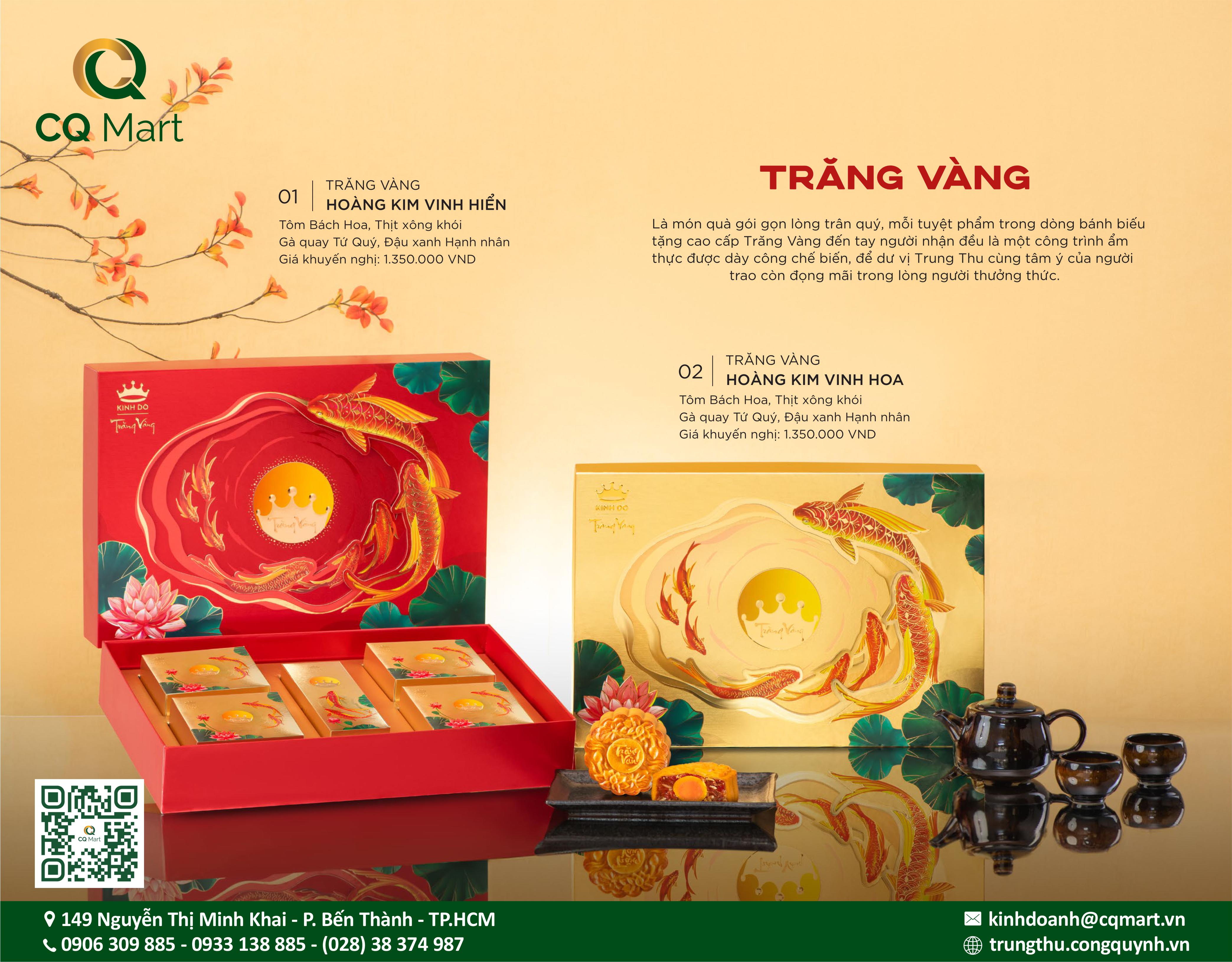 Bánh trung thu Kinh Đô Trăng Vàng Hoàng Kim Vinh Hoa