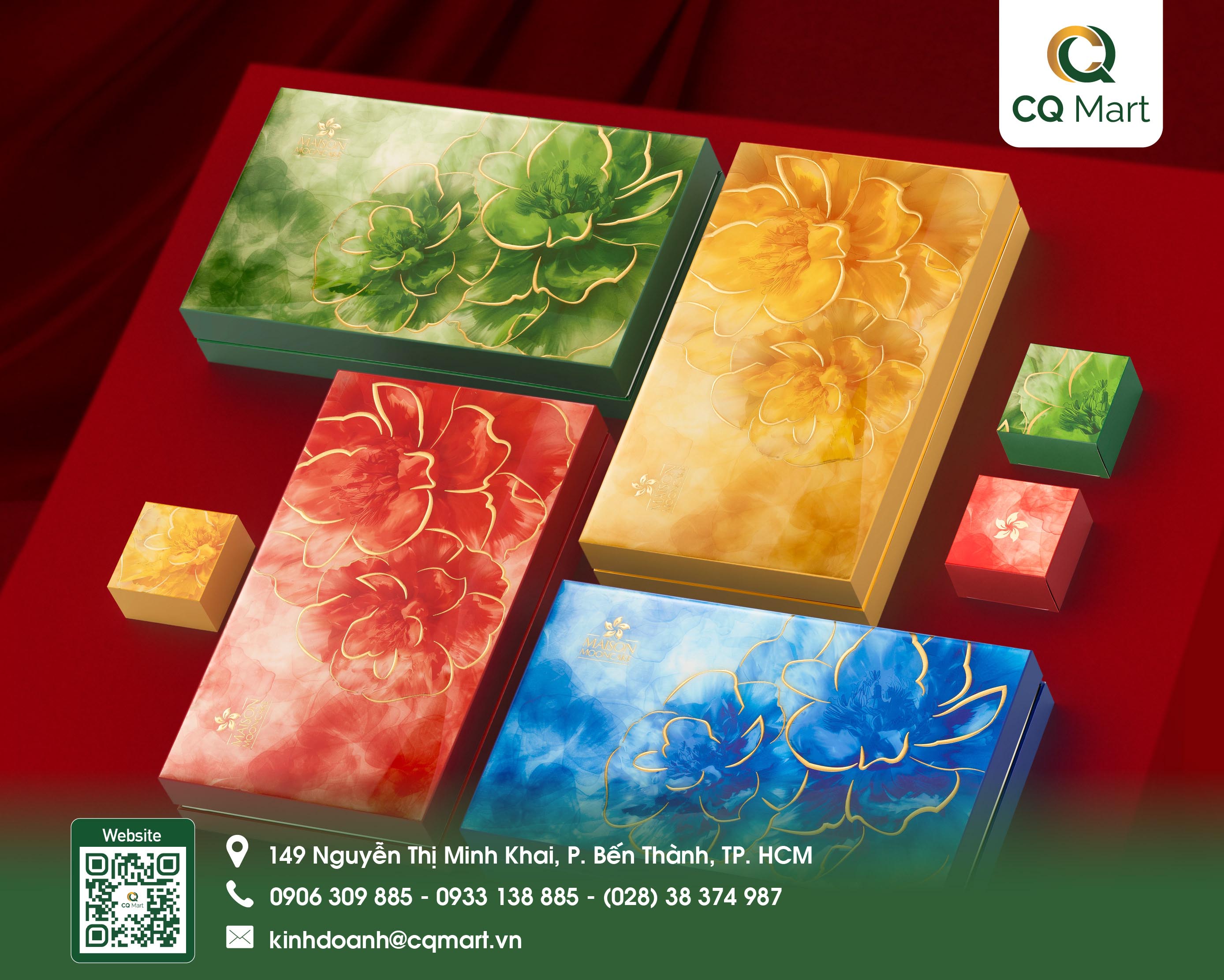 Bánh Trung Thu Maison - Hộp Sắc Hoa (Vàng)