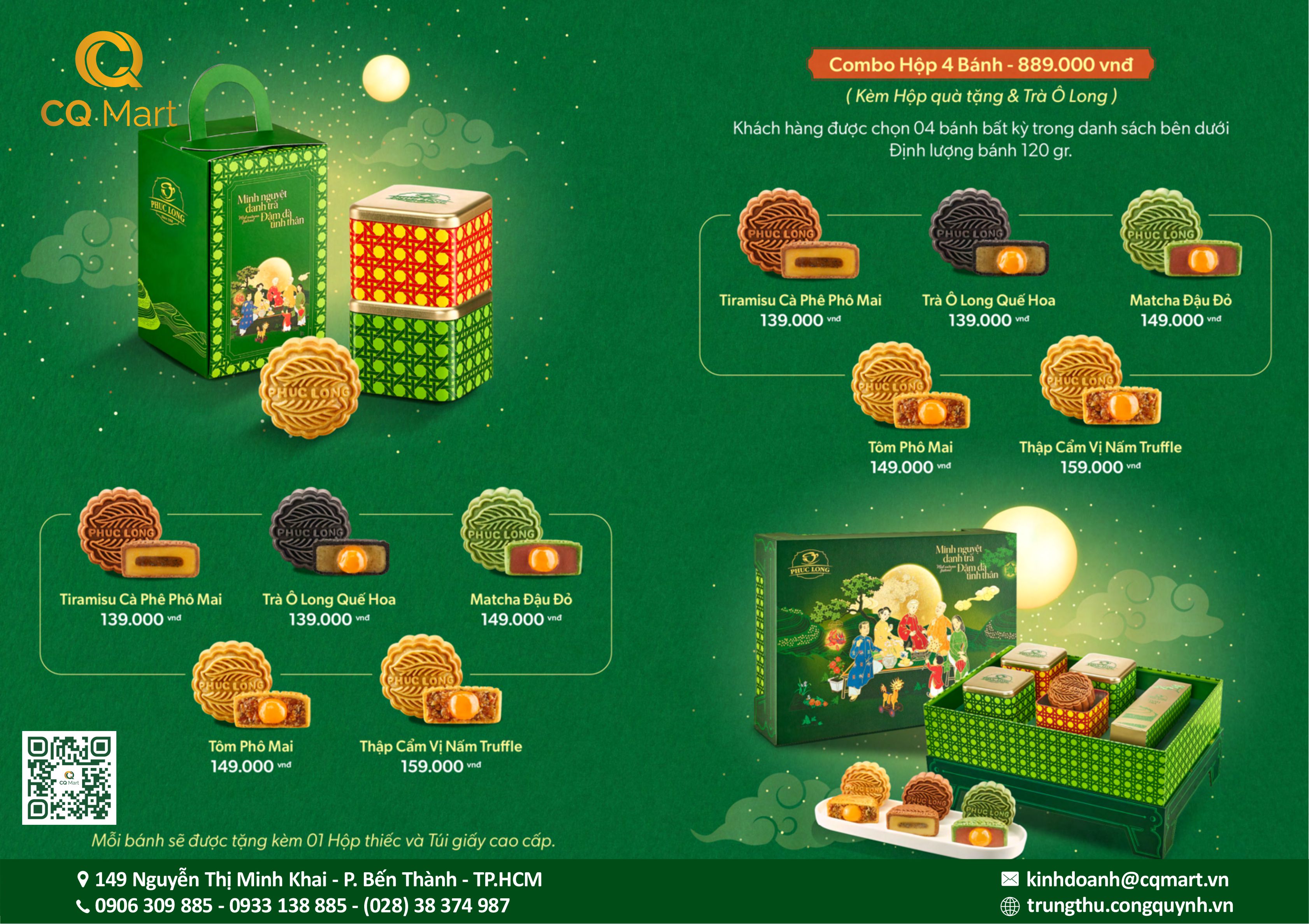Bánh Trung Thu Phúc Long - Hộp 4 bánh
