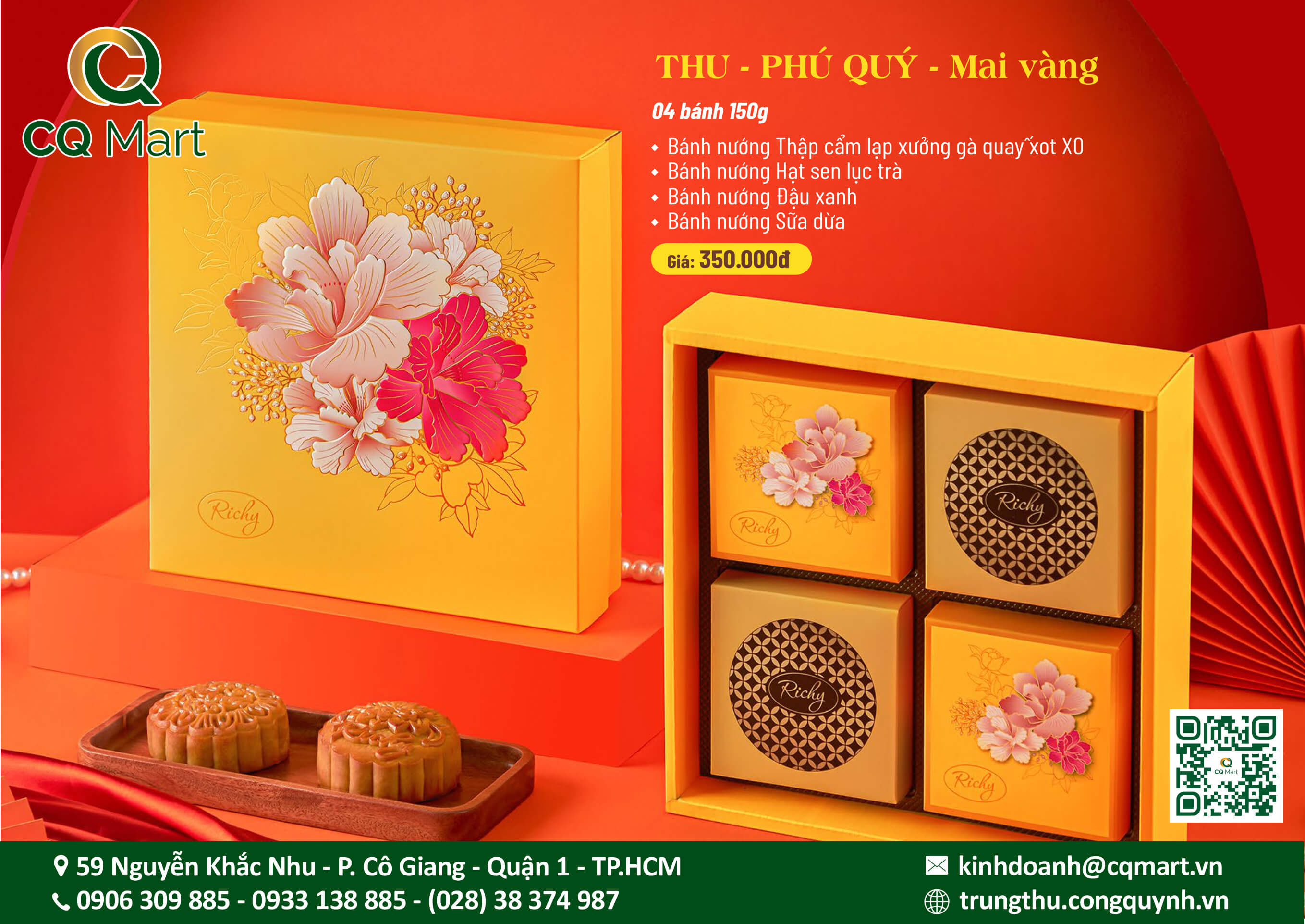 Bánh trung thu Richy Thu - Phú Quý (Vàng)