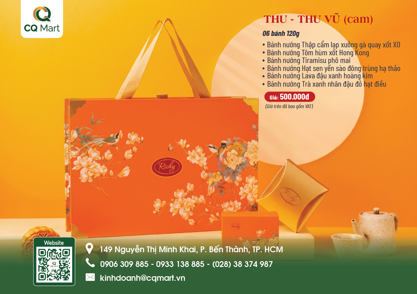 Bánh trung thu Richy Thu - Thu Vũ (Cam)