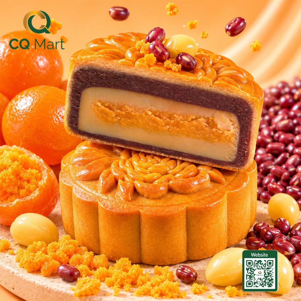 Bánh trung thu Taithong Đậu Đỏ Bạch Quả Trứng Muối