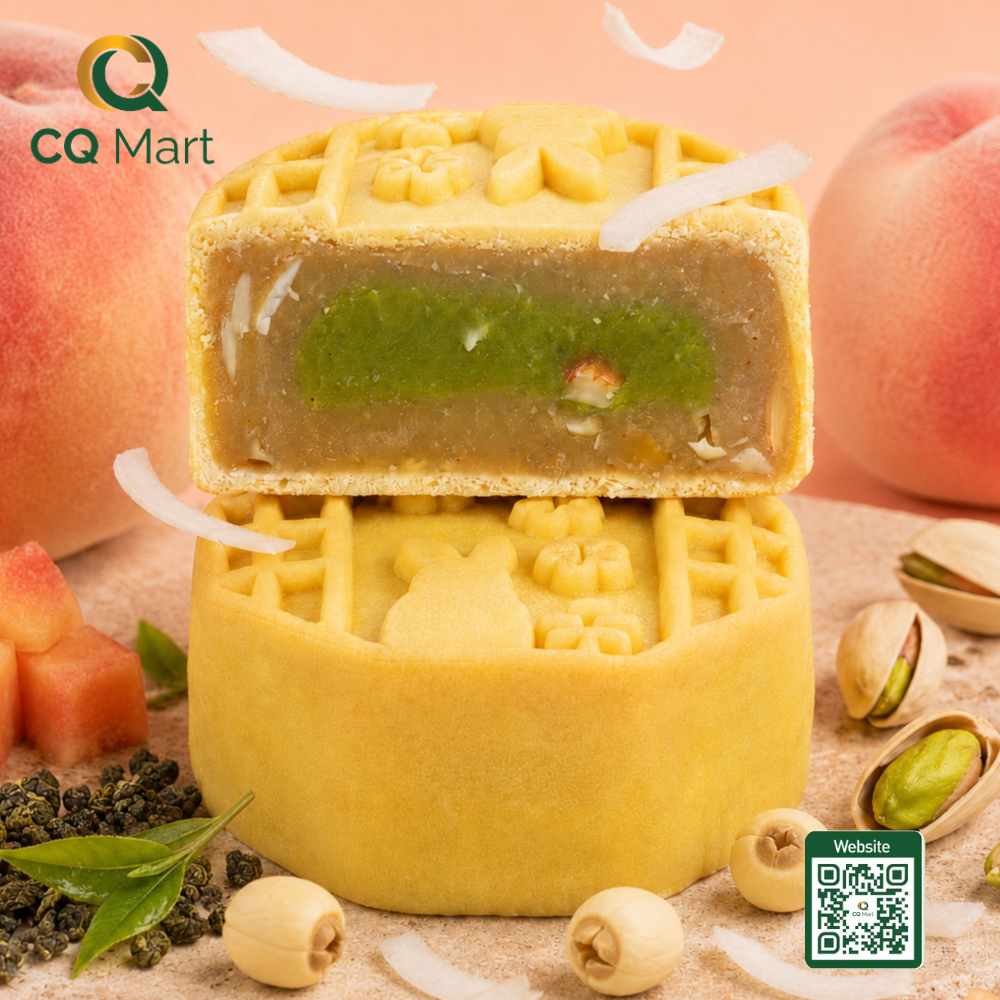 Bánh trung thu Taithong Trà Olong Đào Hạt Dẻ Cười