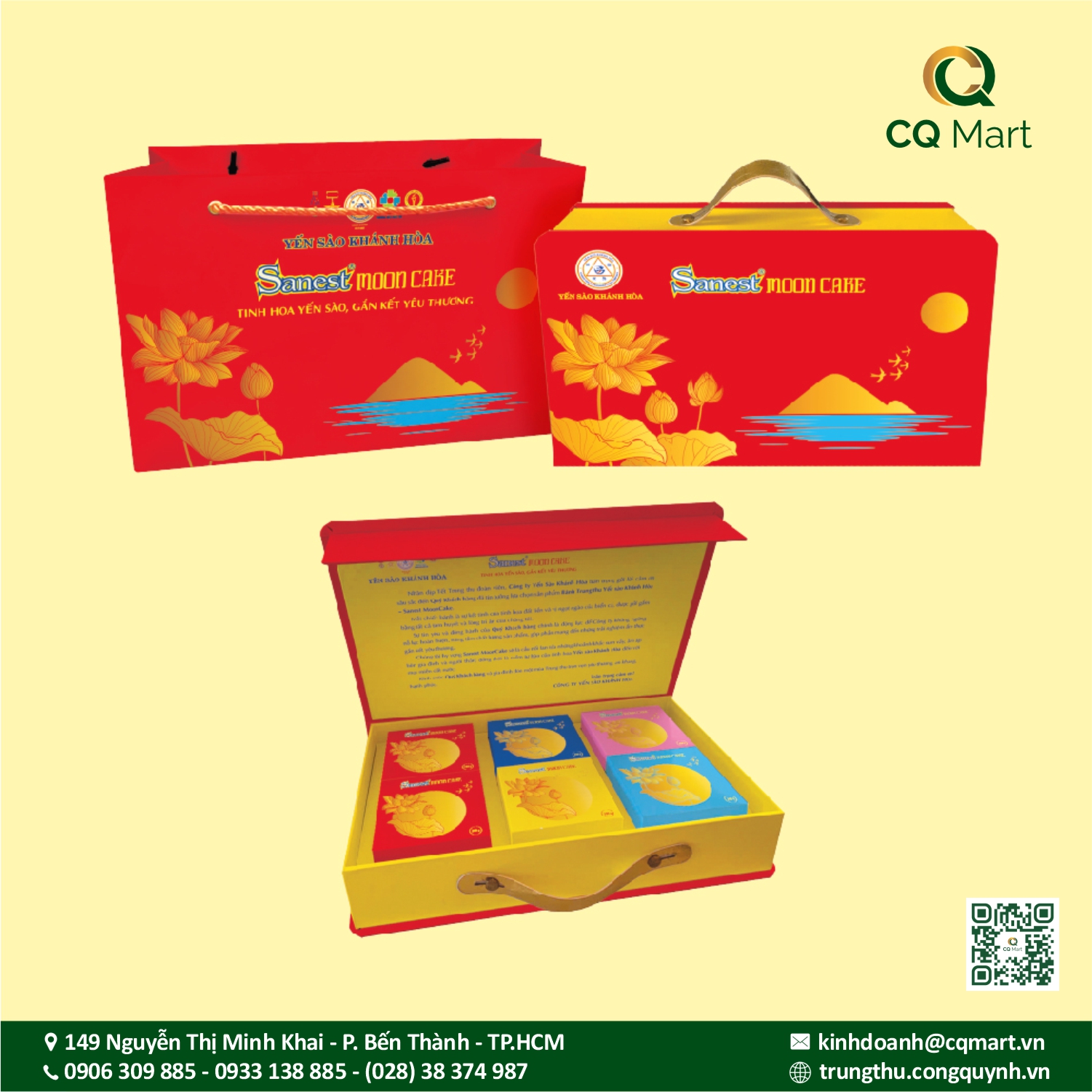 Bánh Trung Thu Yến Sào Khánh Hòa 2025 Hộp H6/200 3C1M2D
