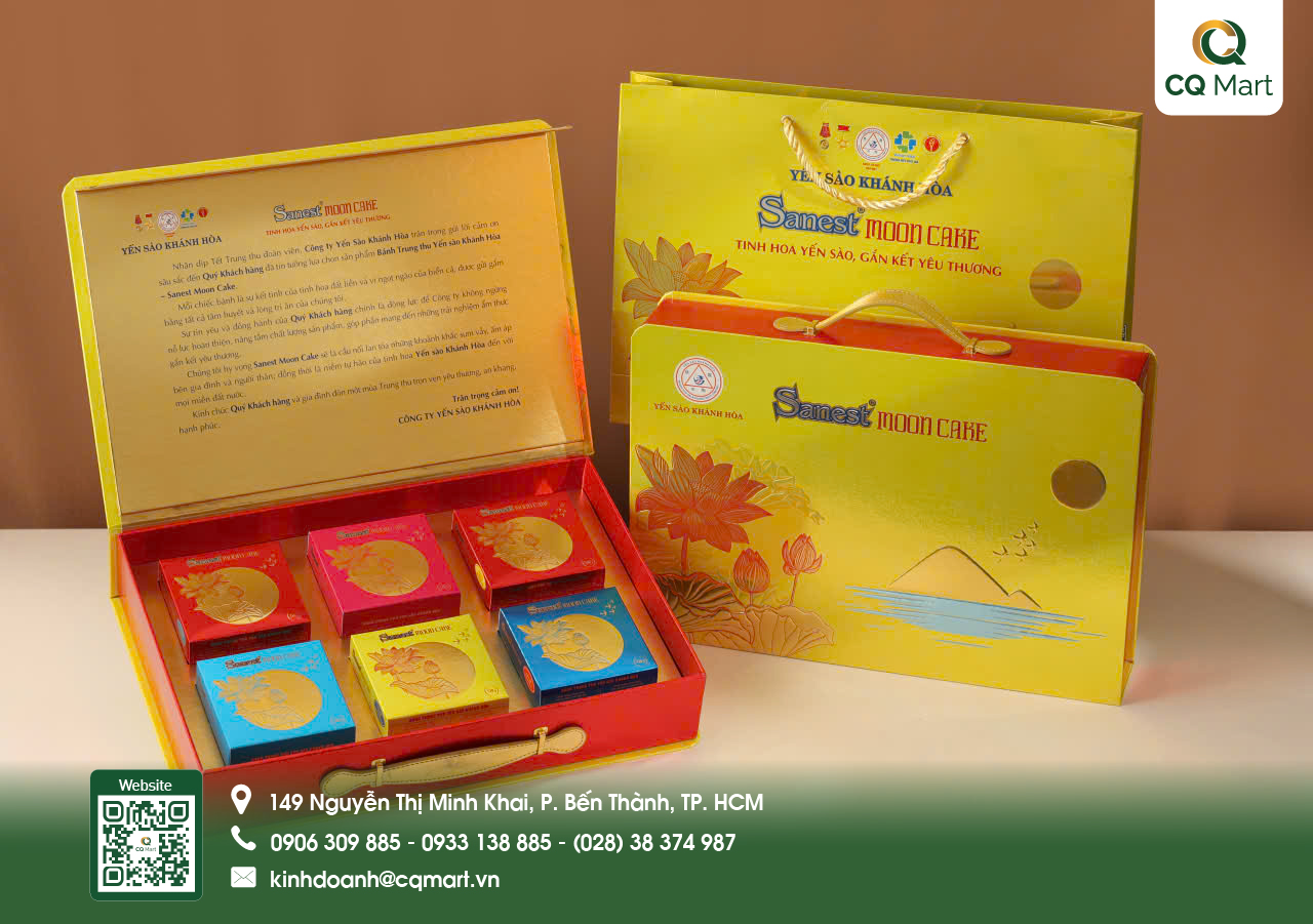 Bánh Trung Thu Yến Sào Khánh Hòa - Hộp H6/200 3C1M2D